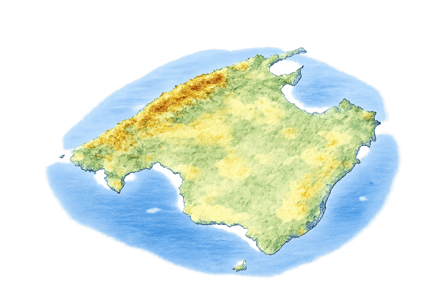 Mallorca - The Pearl of the Mediterranean: Beautiful coastline of Mallorca in the Balearic Islands